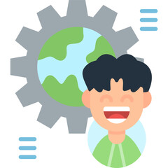 Global Services Icon Vector Element