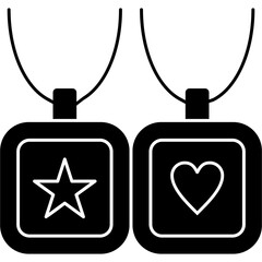 Obraz premium Necklace Icon Vector Element