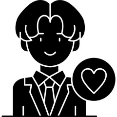 Groom Icon Vector Element