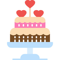 Wedding Cake Icon Vector Element