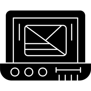 Laptop Mail Icon Vector Element