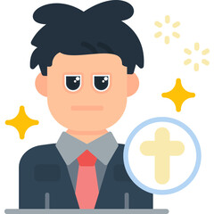 Priest Icon Vector Element