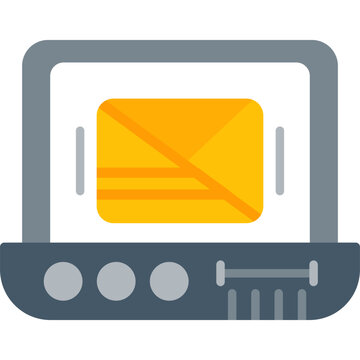Laptop Mail Icon Vector Element