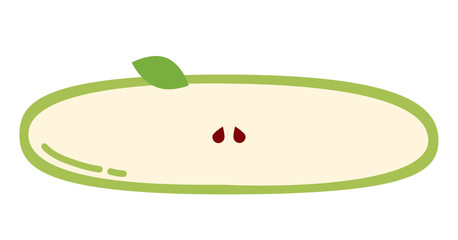 Speech bubble balloon Icon green,  Apple blank bubbles, Fruits talk bubble, Communication symbol, Message logo, Cartoon sign, Vector illustration