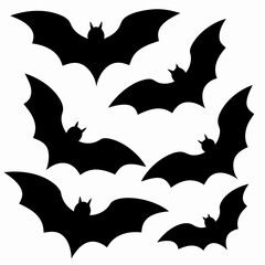  Spooky Halloween Bat and Bats Vector Illustration