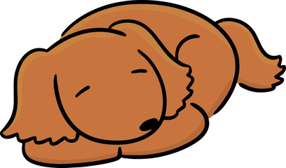 Illustration of dog sleeping
