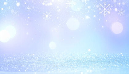 serene winter backdrop featuring pastel ice tones, sparkling snowflakes, and magical atmosphere filled with glittering snow sparkles. This enchanting scene evokes sense of wonder and tranquility
