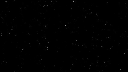 Falling snow on black background. Winter background in pure dark. Heavy snow.