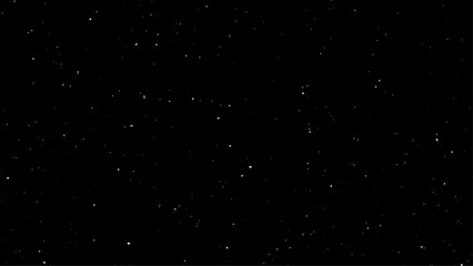 Falling snow on black background. Winter background in pure dark. Heavy snow.