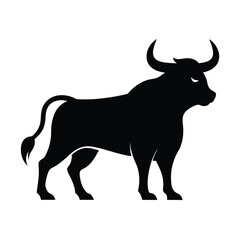wild bull head illustration