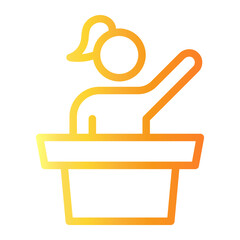 debate Line Gradient Icon