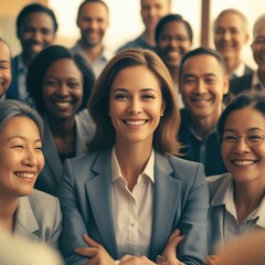 Fototapeta premium Diverse Group of Business Professionals Smiling