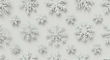 Snowflake Pattern Winter Holiday Season Festive Background