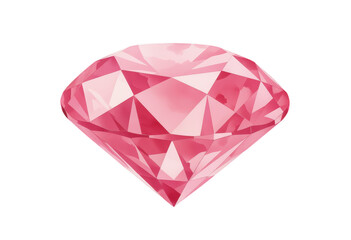 Pink Diamond, Gemstone with Transparent Background