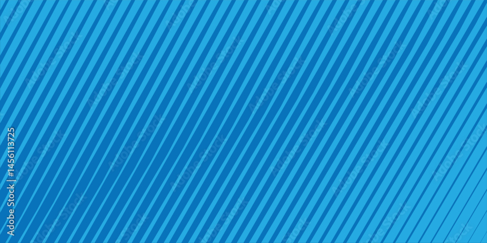 Poster blue dynamic diagonal parallel slanted lines abstract geometric pattern.