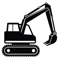 heavy equipment excavator graphic