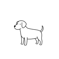 Obraz premium White Dog Cartoon Illustration on Transparent Background