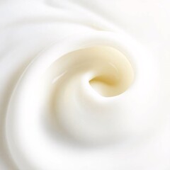 Smooth Cream Texture Swirl: Abstract White Background for Beauty Products