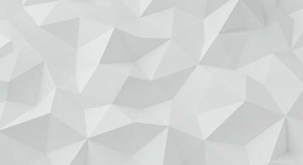 Fototapeta premium Abstract White Low Poly Geometric Background Texture
