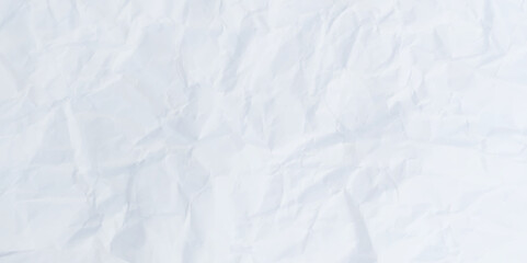 Paper texture Crumpled White. Top view.