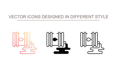 Oil Spill icon design with white background stock illustration