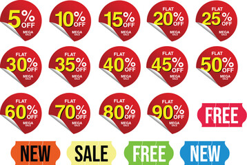 Best Deal Promotional label Stickers Bundle Pack for Top Sale Offers