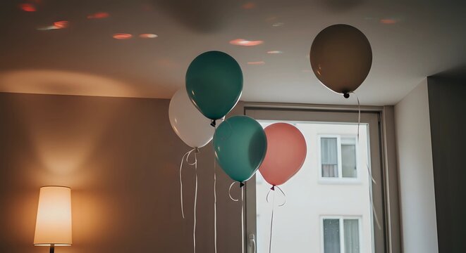 Balloons Floating Indoors