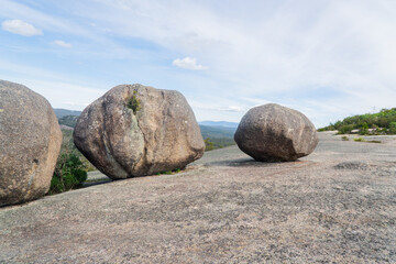 Bald Rock Summit walk with rocks structures at Bald Rock National Park, Queensland, Australia © DANE