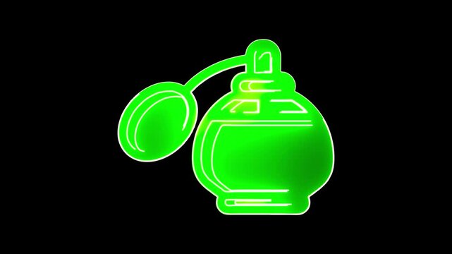  Variety of beauty icon neon animation