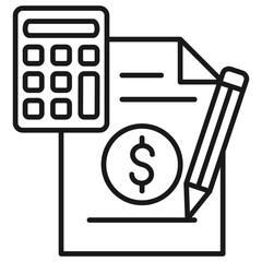 Accounting Outline Icon