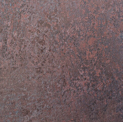 Rusty metal surface with rugged textured background. Reddish brown of corroded metal