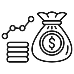 Money Growth Outline Icon