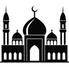 beautiful mosque minimal art