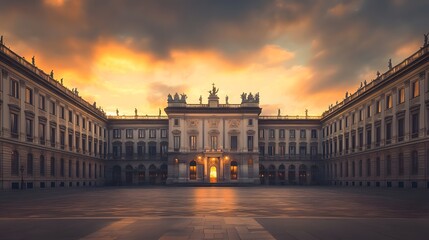 Obraz premium The majestic Royal Palace of Milan (Palazzo Reale), displaying its regal architecture and historical significance
