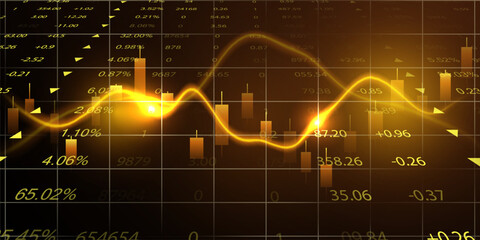 business vector illustration design Stock market charts or Forex trading charts for business and finance ideas.