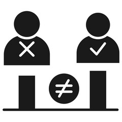 Obraz premium Inequity Glyph Icon