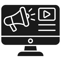 Online Marketing Glyph Icon