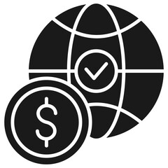 Global Currency Glyph Icon