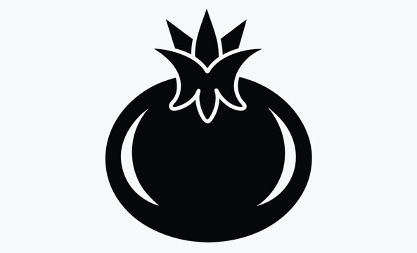 recommend clip art: Pomegranate silhouette, pomegranate fruit silhouette vector, pomegranate icon clip art