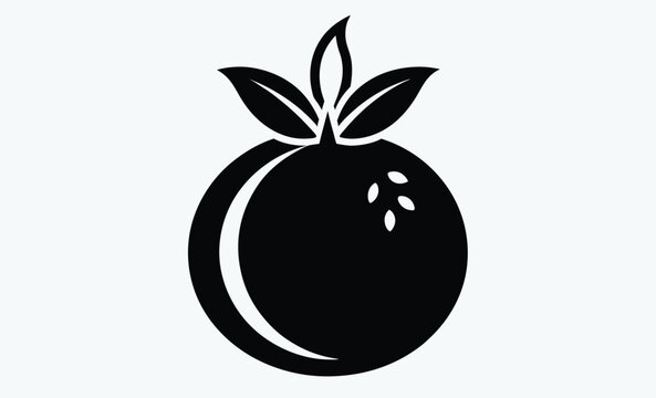 recommend clip art: Pomegranate silhouette, pomegranate fruit silhouette vector, pomegranate icon clip art
