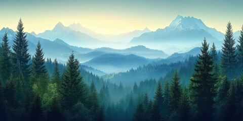 Obraz premium Alps landscape banner