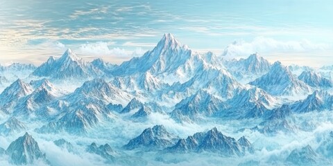 Obraz premium Alps landscape banner