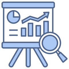 Data Analysis Blue Icon