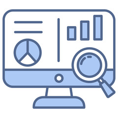 Data Analysis Blue Icon