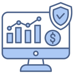 Safe Trading Blue Icon
