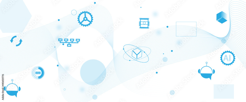 Poster abstract technology concept background with social network concept background.