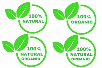 eco friendly label, 100% Natural stamp, organic bio, Eco, label, icon, tag, stamp, eco friendly, for advertising, marketing and promotion concept 