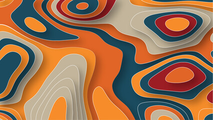 Colorful papercut background.