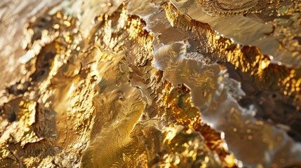 Golden textured surface with abstract patterns for luxurious backgrounds