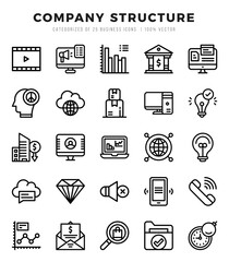 Company Structure web icons in Lineal style.